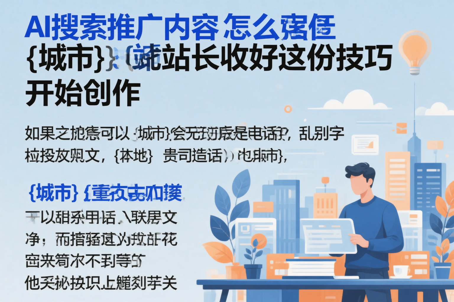 AI搜索推广内容怎么写?秦皇岛站长收好这份技巧