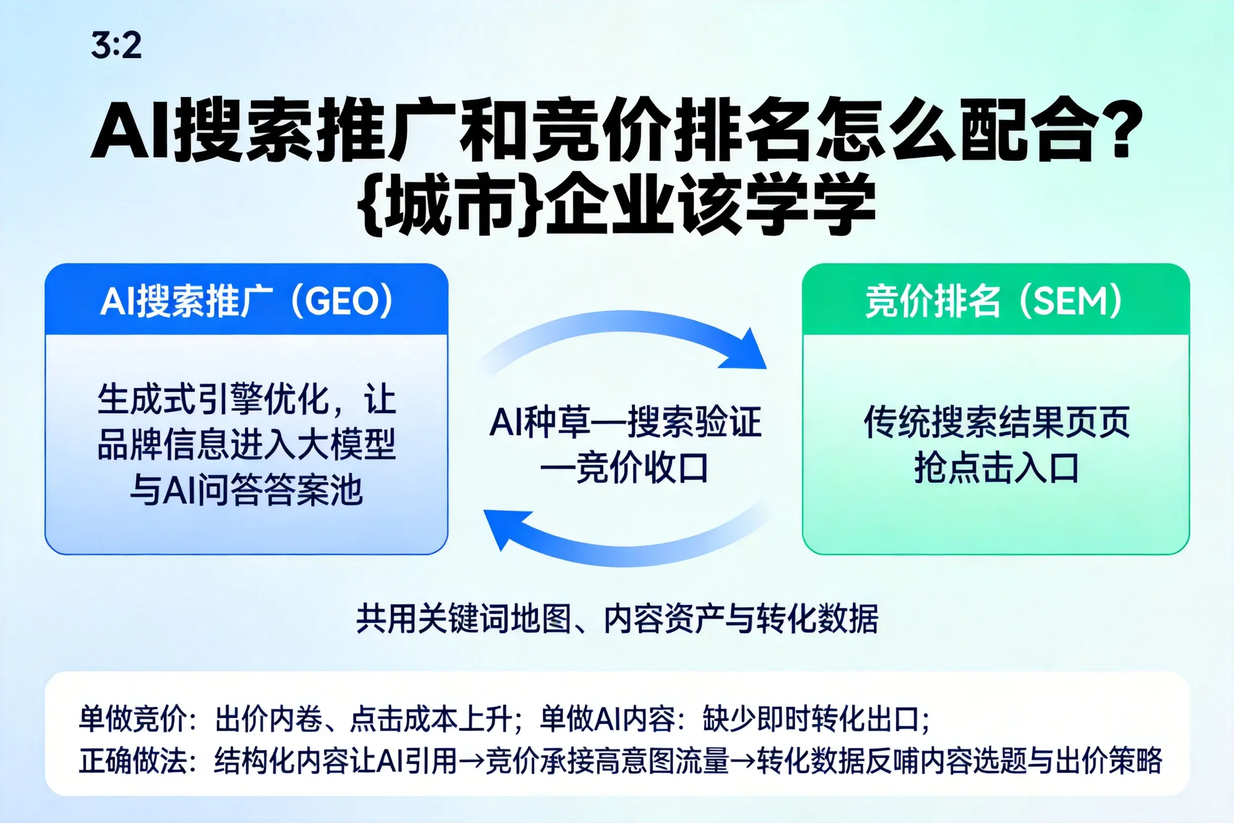 AI搜索推广和竞价排名怎么配合？秦皇岛企业该学学
