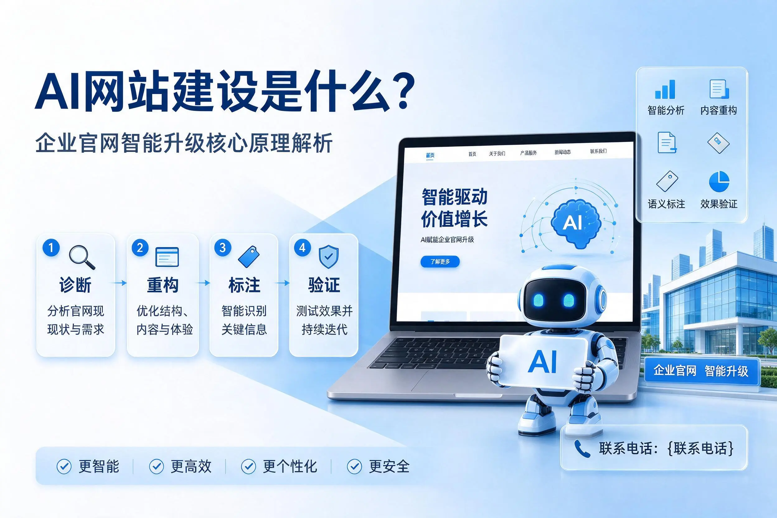 AI网站建设是什么?秦皇岛企业官网智能升级核心原理解析