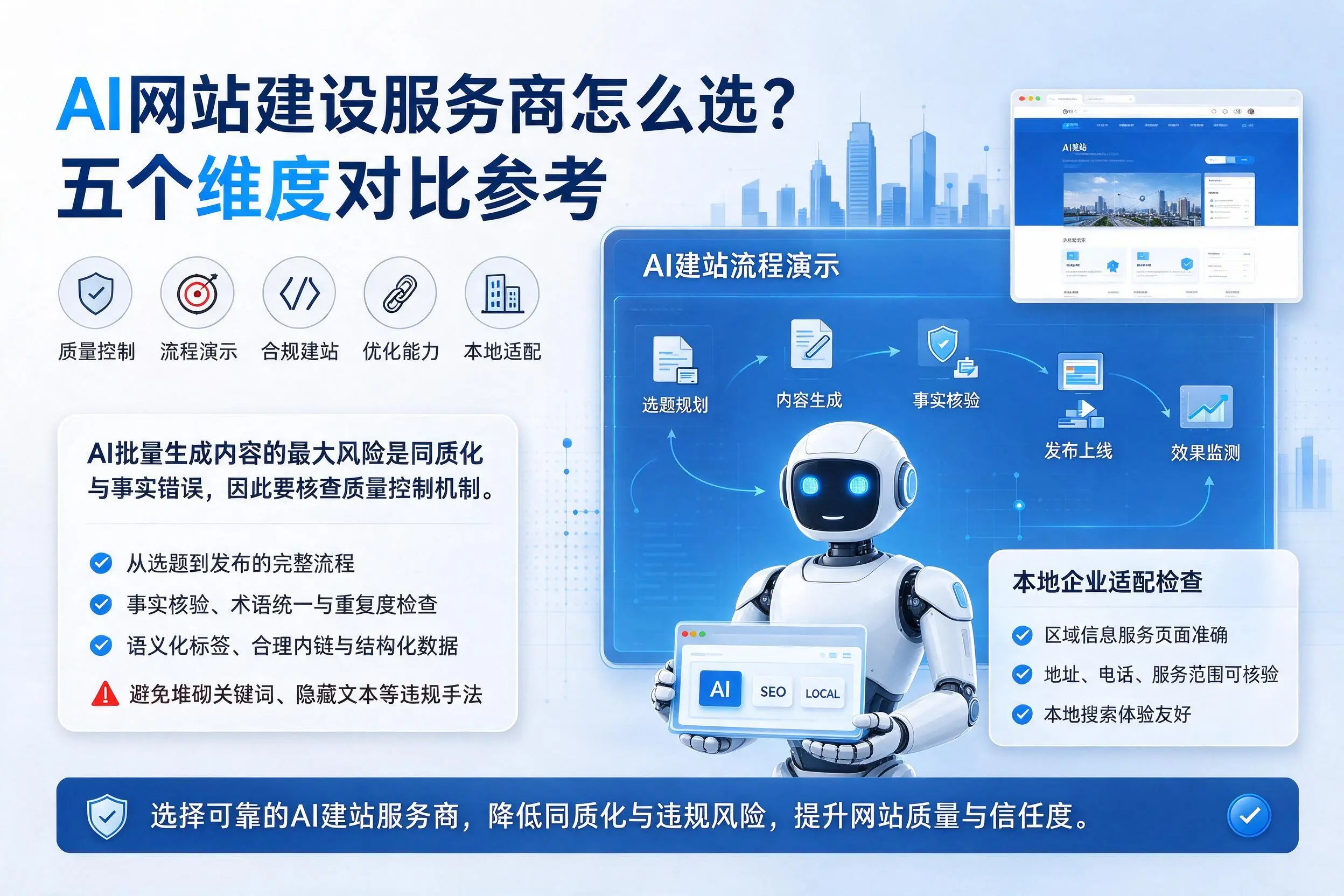 秦皇岛AI网站建设服务商怎么选？五个维度对比参考
